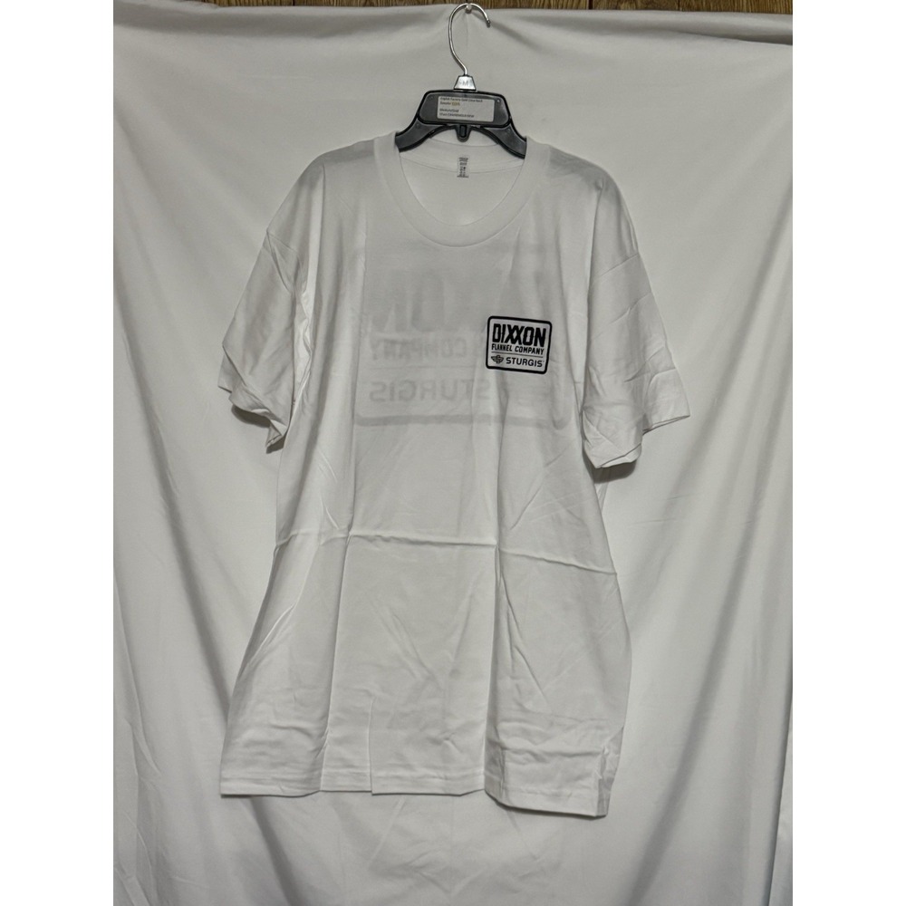 Dixxon Sturgis Badge T-Shirt Mens‎ Size L White Biker Graphic Tee NWOT